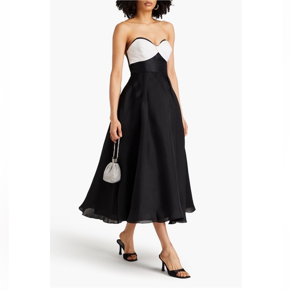 Carolina Herrera trill paneled midi dress size 4